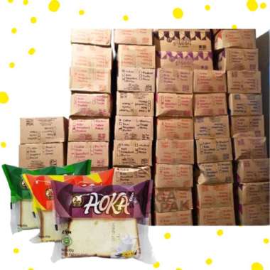 Roti Aoka 1 DUS KARTON All Varian Aneka Rasa Gulung Keju