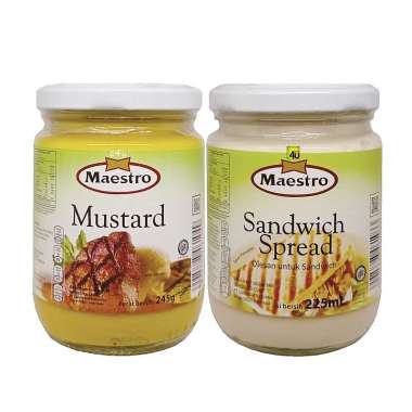 Maestro - Mustard & Sandwich Spread - Kemasan JAR MUSTARD