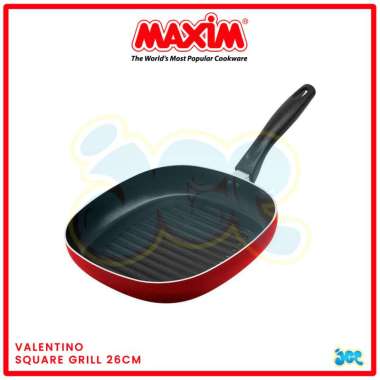 Jagemart - Maxim Valentino Square Grill 26cm // Wajan Kotak Penggoreng Makanan Anti Lengket Non-Stic
