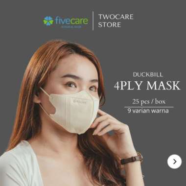 Masker Fivecare Duckbill 4ply isi 25 pcs - Masker Duckbill Lilac