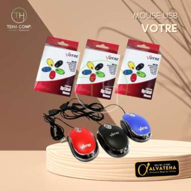 Mouse USB Murah Votre Kabel Optical Wired Komputer Laptop Bergaransi Votre