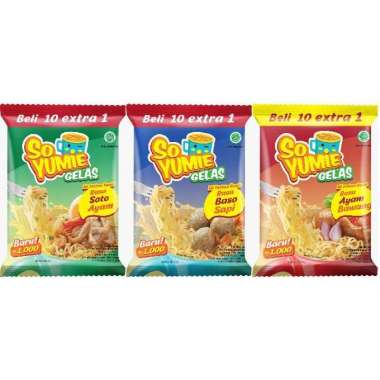 SO YUMIE GELAS 30gr AYAM BAWANG BASO SAPI MI INSTAN SIAP SEDUH MIE INSTANT RENCENG ECER SOTO AYAM CE