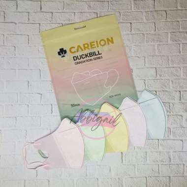 Masker Duckbill Careion isi 50 pcs Mix Warna MASKER CAREION DUCKBILL EMBOS FULL COLOUR SERIES ISI 50