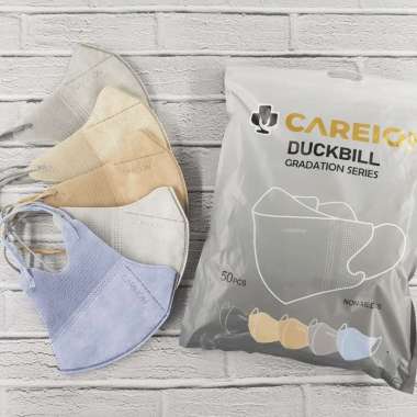 Masker Duckbill Careion isi 50 pcs Mix Warna MASKER CAREION DUCKBILL EMBOS FULL COLOUR SERIES ISI 50