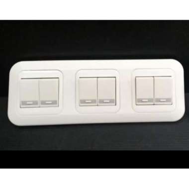 Saklar Seri 3 gang 6 Saklar Kecil Panasonic Tanam