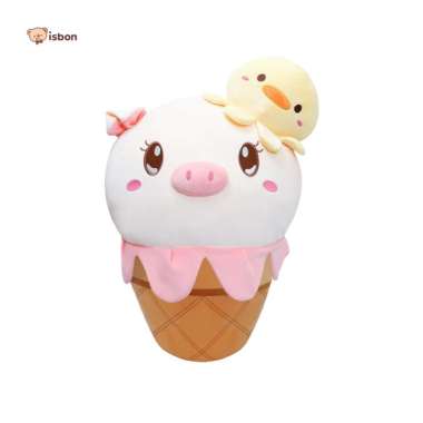 ISTANA BONEKA Guling Ice Cream Gelocto With Topping Octopus Lucu Kualitas Premium Bahan Halus Lembut