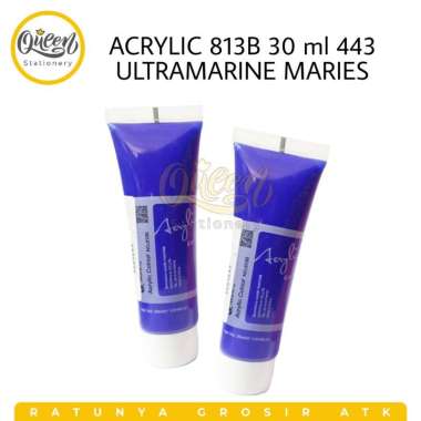 2 TUBE CAT ACRYLIC 813B 30 ML MARIES / CAT AKRILIK ULTRAMARINE 009890