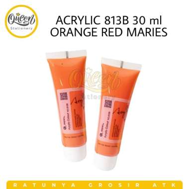 2 TUBE CAT ACRYLIC 813B 30 ML MARIES / CAT AKRILIK ORANGE RED 009910