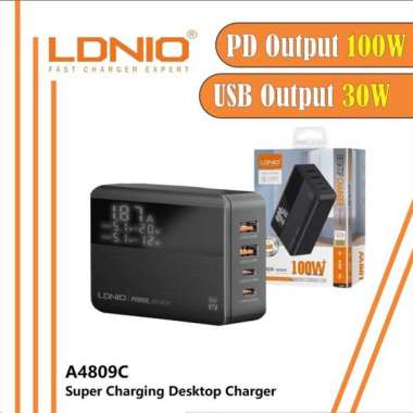 LDNIO A4809C - Super Charging Desktop Charger 4 Port - GaN 100W PD