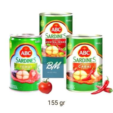 Sarden ABC 155 gr / ABC Sarden 155 gr Extra Pedas Tomat Saus Cabai tomat