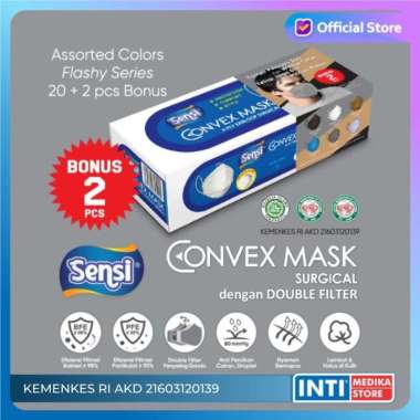 SENSI - Convex Mask 4 Ply FLASHY SERIES | Masker Sensi Earloop MIX