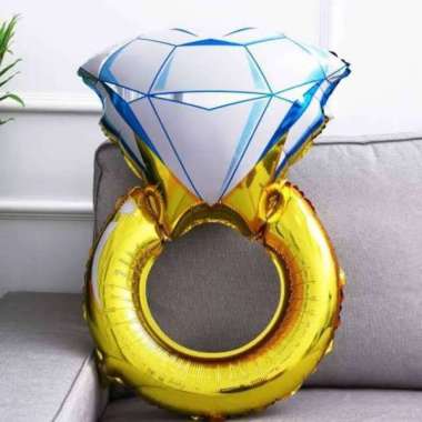 Diamond Ring Balon Foil Med Size/Balon Wedding/Engagement/Proposal