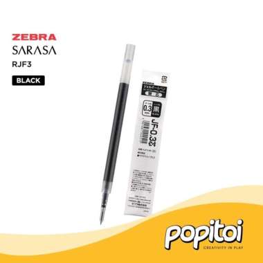 ZEBRA Sarasa RJF3 Gel Pen REFILL 0.3 mm Isi Ulang Pulpen Black