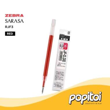 ZEBRA Sarasa RJF3 Gel Pen REFILL 0.3 mm Isi Ulang Pulpen Red