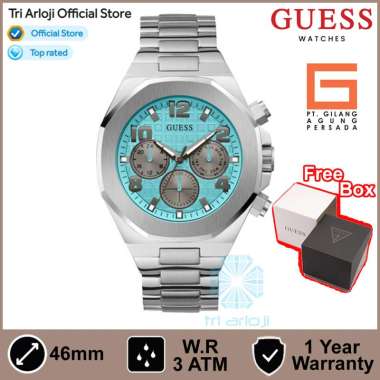 GUESS Watches GW0489G3 Original EMPIRE - Jam Tangan Pria - Analog Silver Stainless