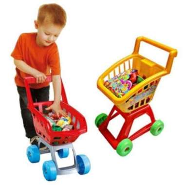 mainan anak troli masakan - mainan troli - keranjang masakan troli Multicolor