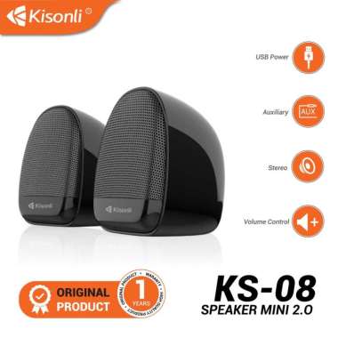 Speaker Gaming Laptop/Komputer KS-08 Dual Bass With Volume Control