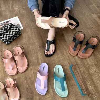 Sandal Wanita Tawana Jepit Import Empuk Murah 40/41 E Ungu
