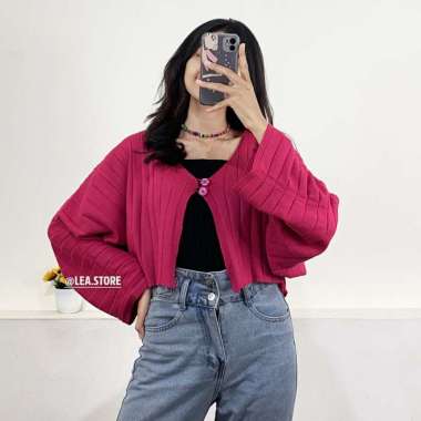 CLARISA KNIT CARDIGAN Fuschia
