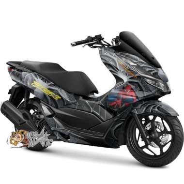Decal Stiker Full Body Motor Honda PCX 160 / PCX150 Spiderman PCX160 Hitam