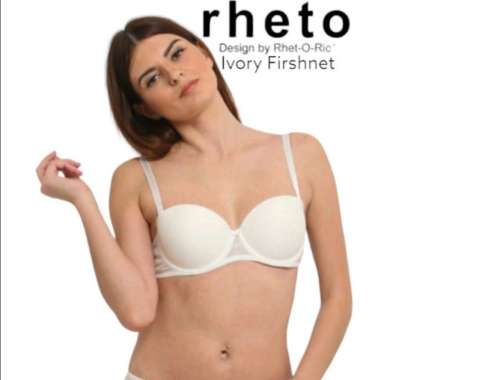 Bra Rheto Half Cup White Ivory Color 36A