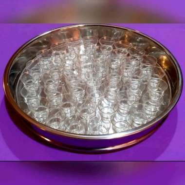 Nampan Tradisional Perjamuan Gereja 42 Cawan ( Tatakan, 42 cawan, dus)