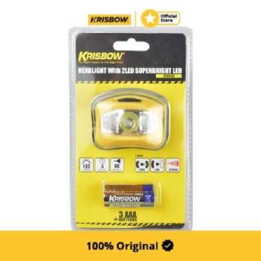 Krisbow Senter Kepala Headlight Led 120 Lm 3Xaaa