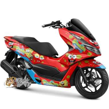 Stiker Decal Full Body Motor Honda PCX 150 PCX160 Spongebob PCX 160 Merah