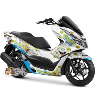 Stiker Decal Full Body Motor Honda PCX 150 PCX160 Spongebob PCX 150 Putih