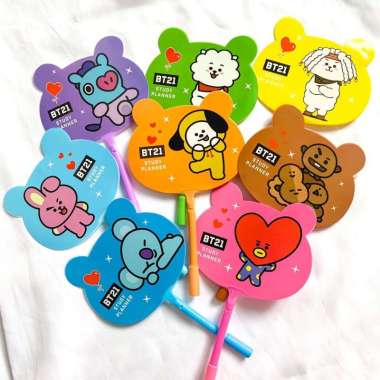 Pulpen Kipas BTS BT21 / Pen Kipas Karakter / BOLPOIN BTS BT21 KIPAS BT21 Random