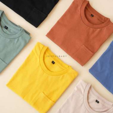 JOYFULBABY Kaos Polos Anak Basic Tee Pocket Tee Unisex M Lilac