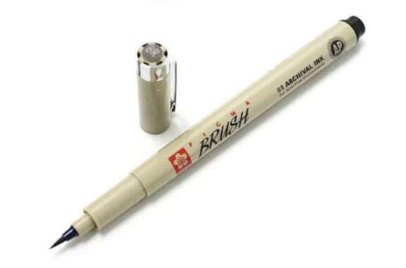 Sakura Pigma Micron Drawing Pen Brush Warna Hitam Multicolor