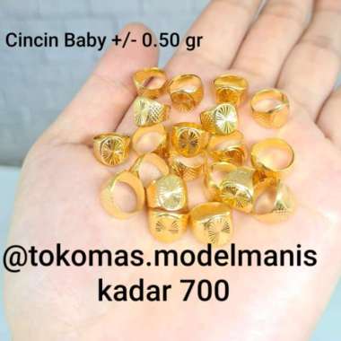 Cincin bayi cincin emas baby emas 700 70% Multivariasi Multicolor