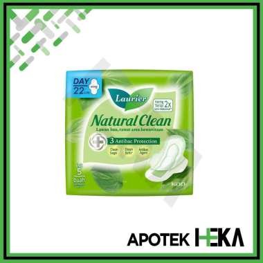 Laurier Pembalut Natural Clean - Pembalut Daun Sirih Wing 5 Pcs