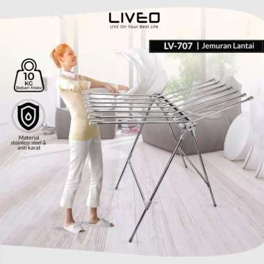 Liveo Jemuran Lipat Baju LV-707 / Double Wings Clothes Hanger