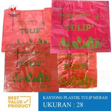 Kantong Kresek 28 Tulip MERAH / Kantong plastik Go Green HD Online