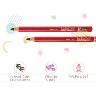 Fanbo Pensil alis bonus kuas mascara / eye brow fanbo fantastik Ori bonus kuas alis dan mascara Hita