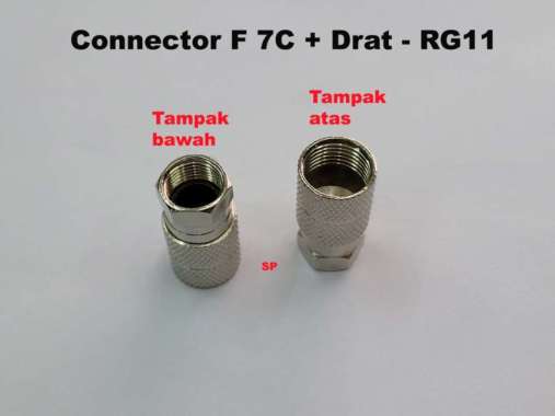 Connector F 7C + Drat - RG11 SP Konektor coaxial cctv parabola rg 11