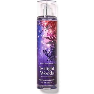 BATH & BODY WORKS BBW TWILIGHT WOODS FINE FRAGRANCE BODY MIST 236 ML PEWANGI BADAN