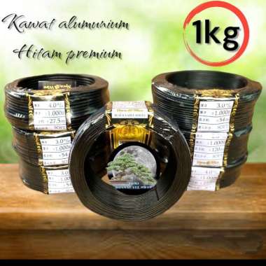 kawat bonsai hitam premium 1kg 5mm