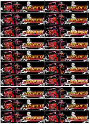 stiker bus basuri koleksi terbaru Casper
