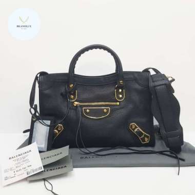 Balenciaga small city edge black ghw