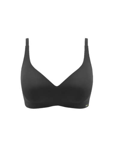 Wacoal Nude IB 5075R2 - Full Cup - Tanpa Kawat - Mold, Brown & Black BLACK 75C