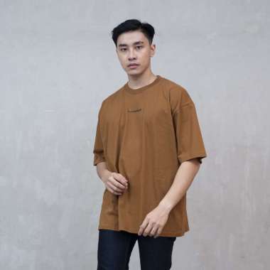Houseofcuff Kaos Oversized T-shirt Pria Unisex Tebal Oversize Brown M