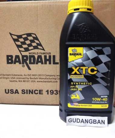 OLI MOTOR BARDAHL XTC SCOOTER JASO MB SYNTHETIC MATIC 0.8 Liter 10W 40 ORIGINAL TOKO RESMI ESTER TEC
