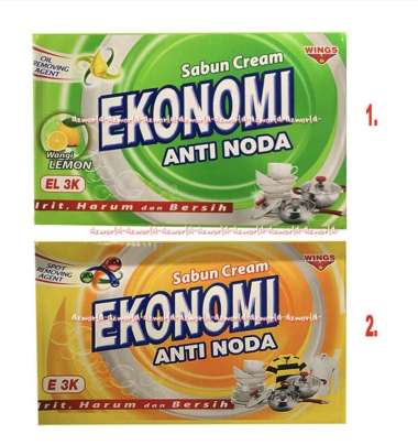 Wings Sabun Cream Ekonomi 3Kg Anti Noda Sabun Krim Colek Cream Soaps Sabun Cuci Baju Pakaian Piring 