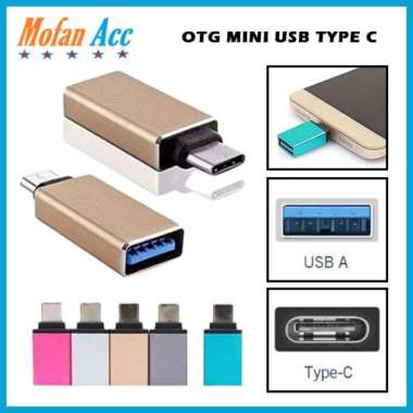 OTG USB TYPE C / TIPE-C CONNECTOR TO NORMAL USB PORT - CONVERTER DATA TRANSFER XIAOMI SAMSUNG REDMI 