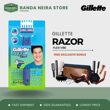 Gillette Flexi Vibe / Razor / Alat Cukur CARBON COMB
