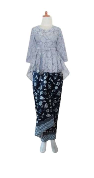 Setelan Keaya Aurora Brokat Modern Muslim Dan Aneka Warna Lainnya XL SET ABU