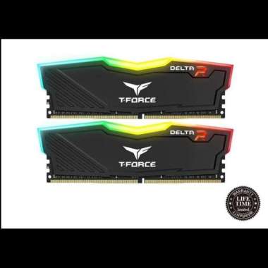 Ram DDR4 32GB (16GB*2) PC3200 Team T-Force Delta RGB Hitam